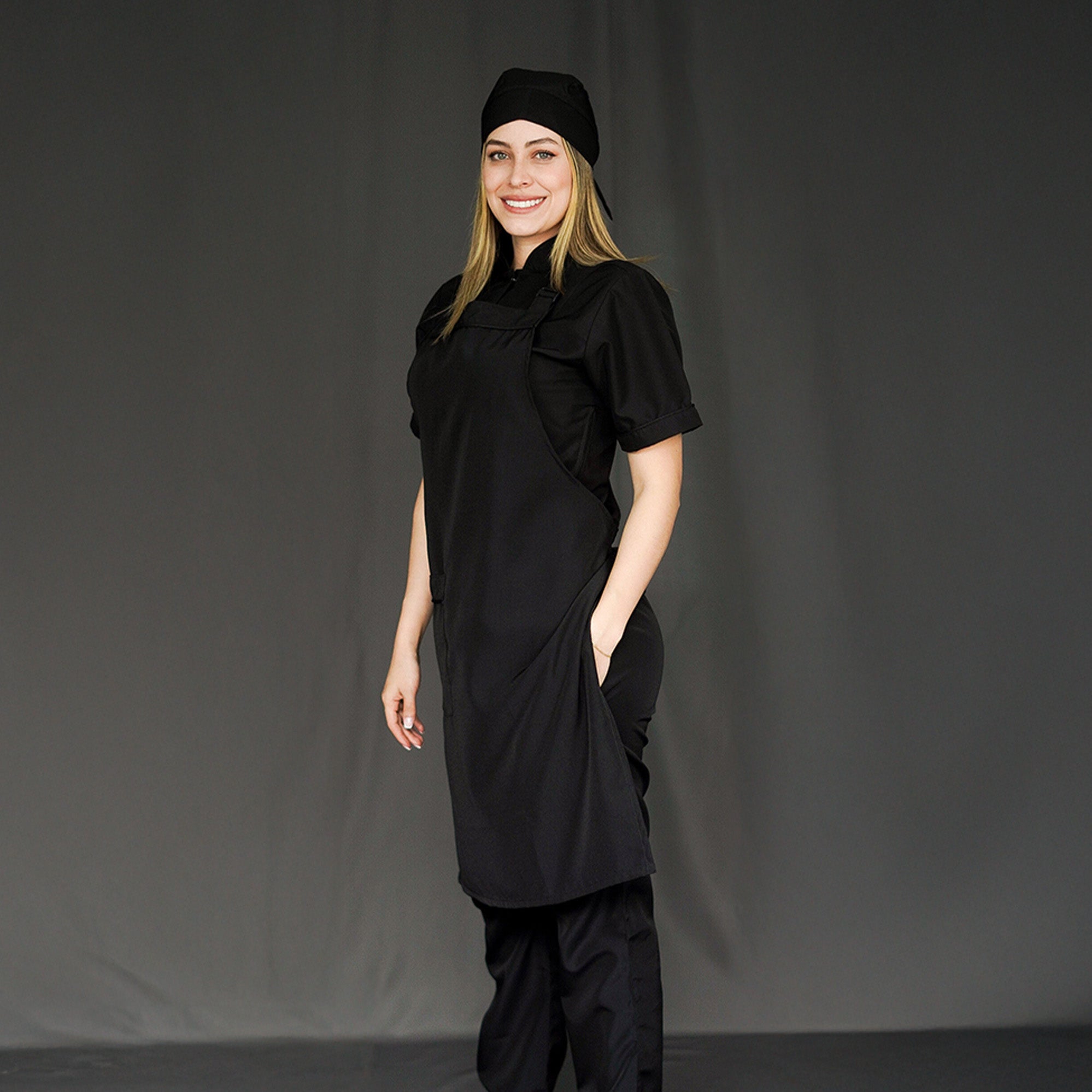 Anti-Fluid Combo Shirt + Pants + Apron + Cap - Women