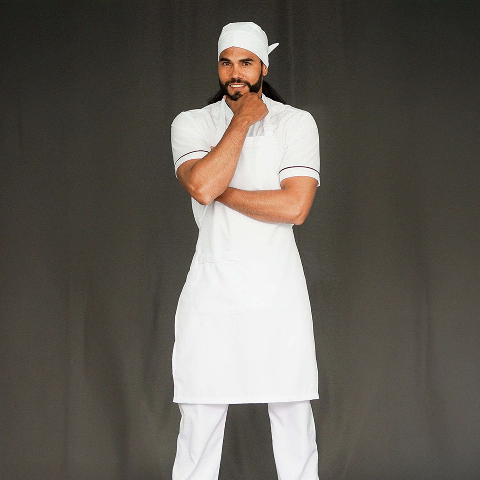 Anti-Fluid Combo Shirt + Pants + Apron + Cap - Men