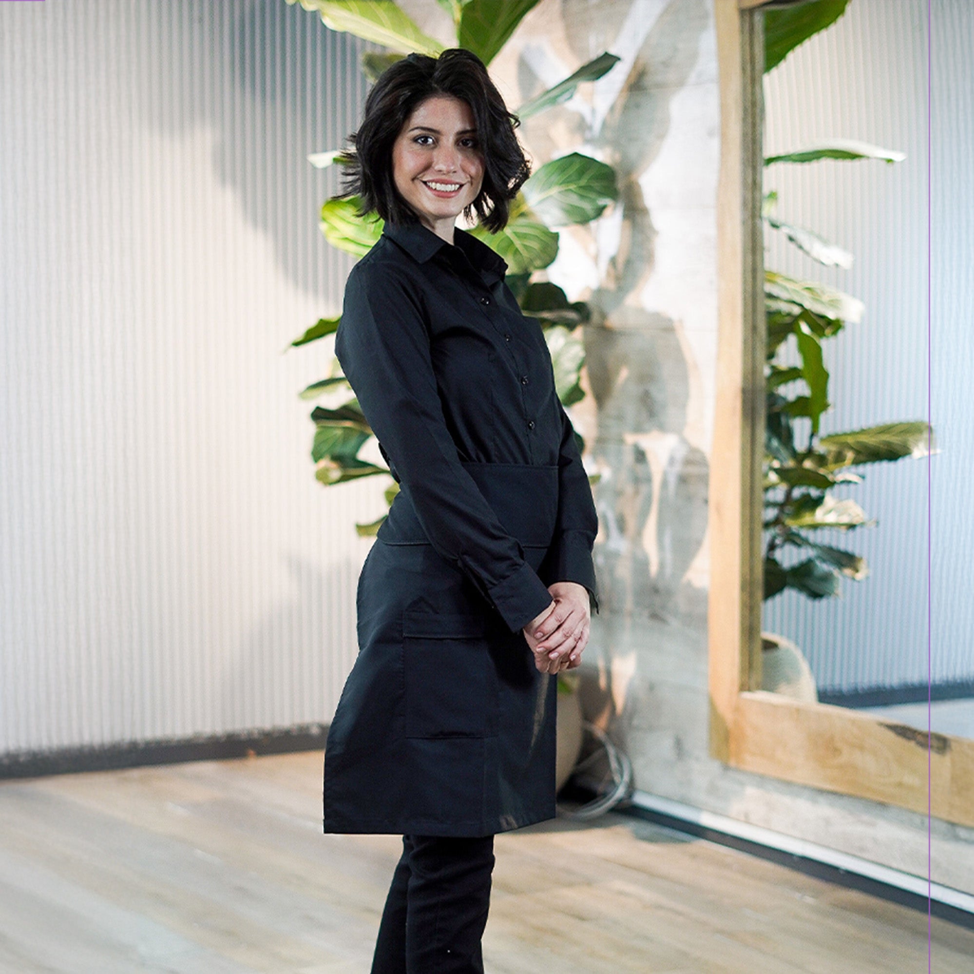 Combo Oxford Shirt + Pants + Waist Apron - Women