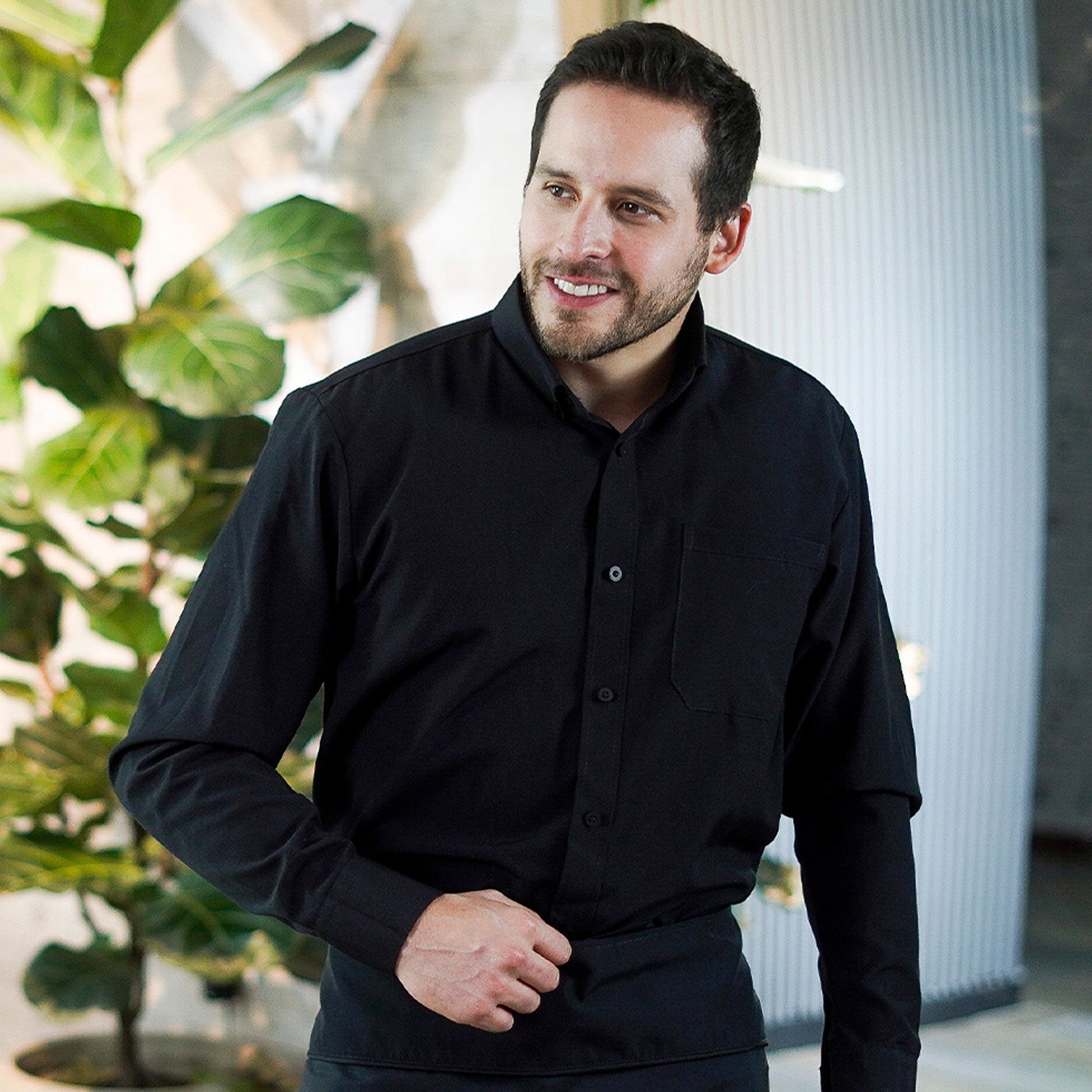 Black Oxford Shirts - Men