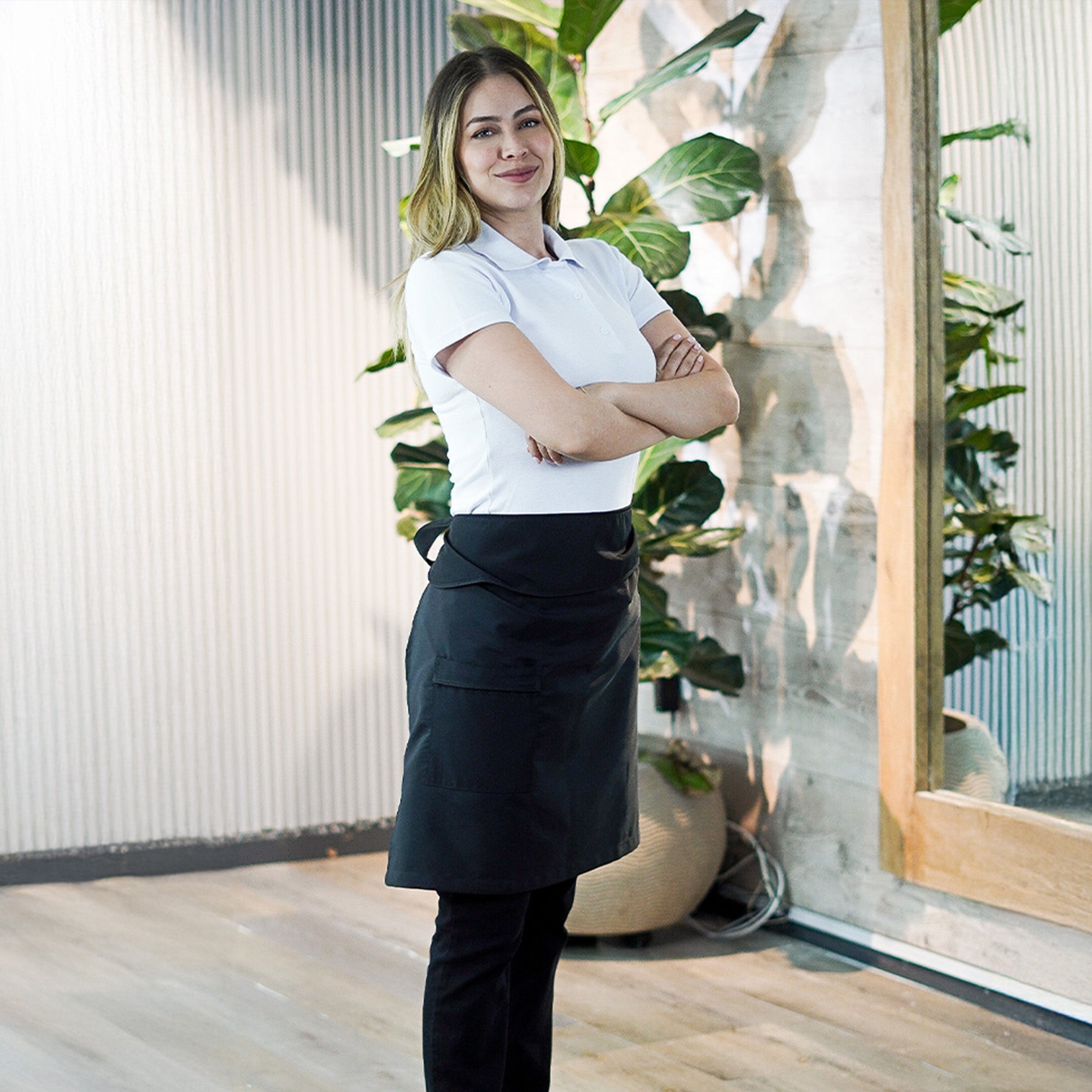 Polo + Jeans + Waist Apron Combo - Women