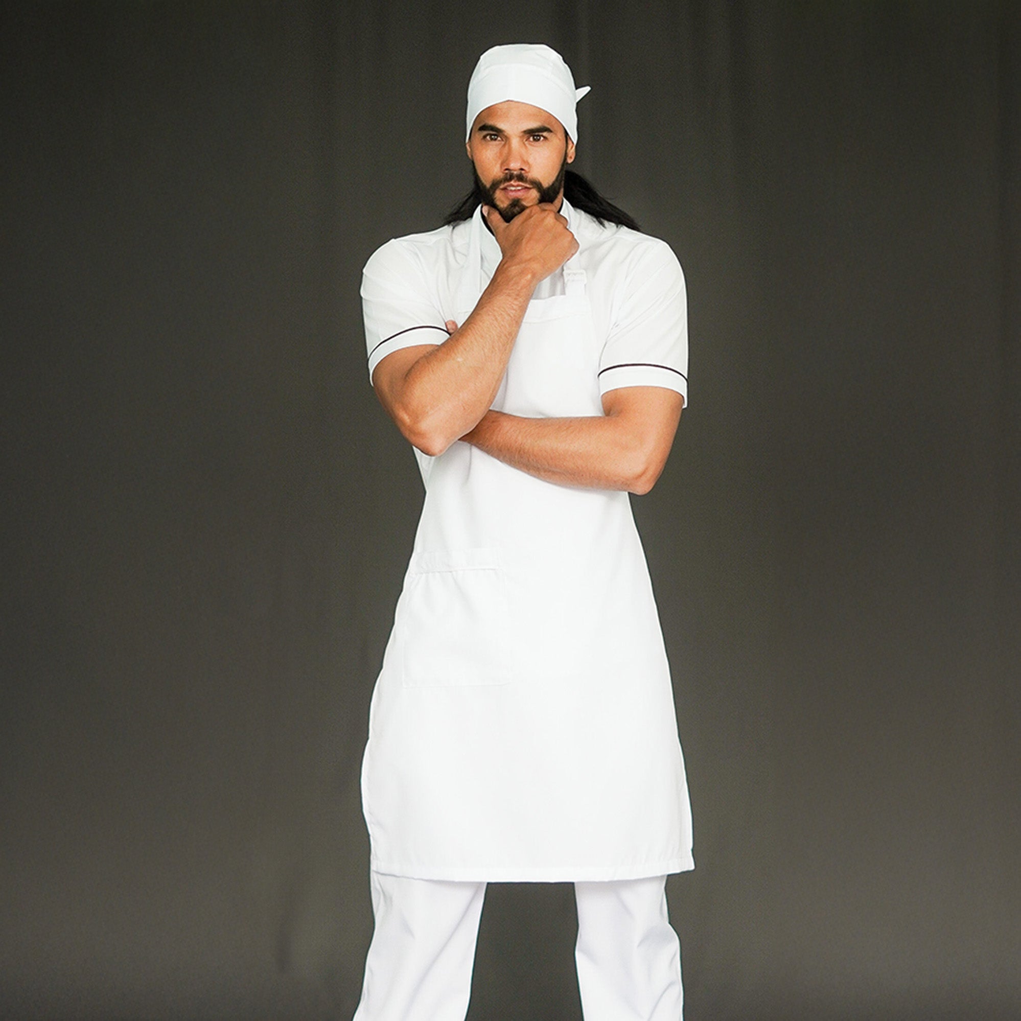 Anti-Fluid Combo Shirt + Pants + Apron + Cap - Men
