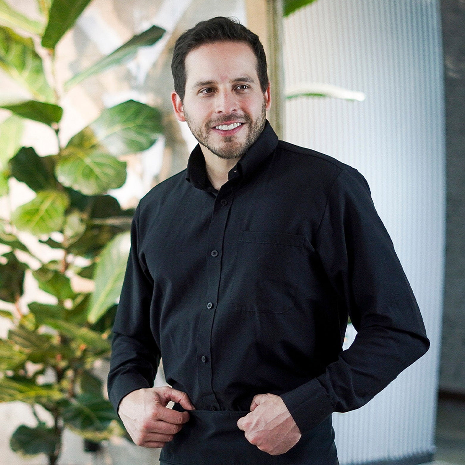 Black Oxford Shirts - Men