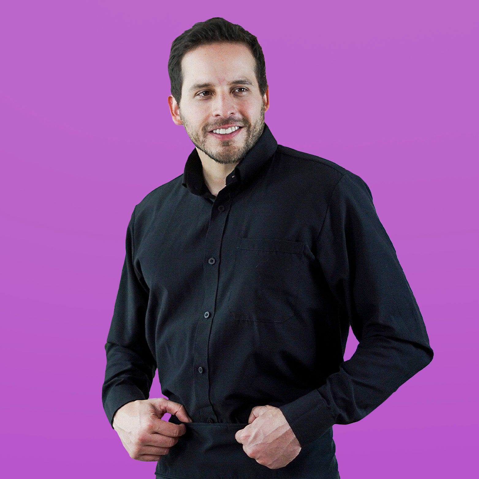 Black Oxford Shirts - Men