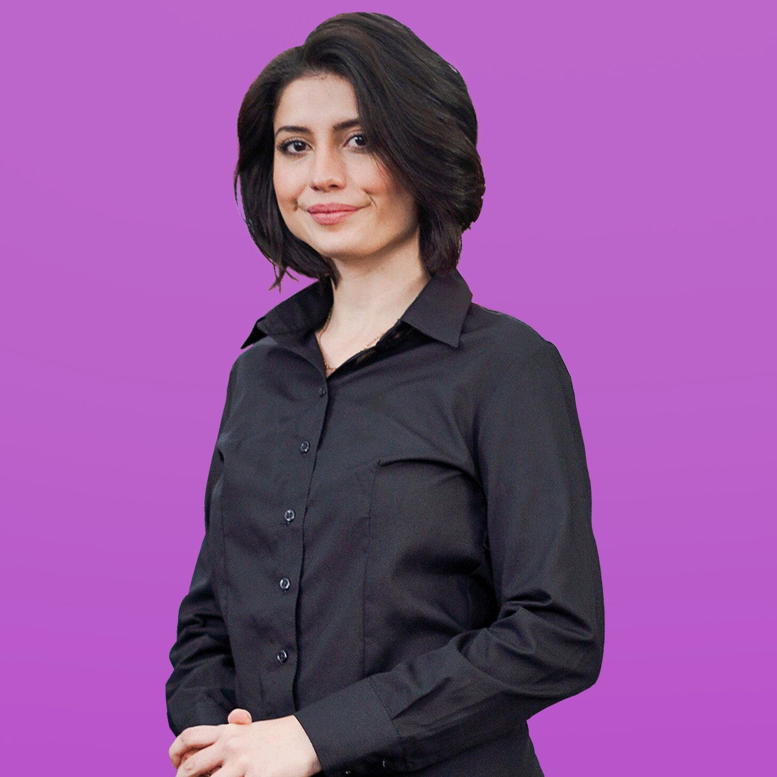 Black Oxford Shirts - Women
