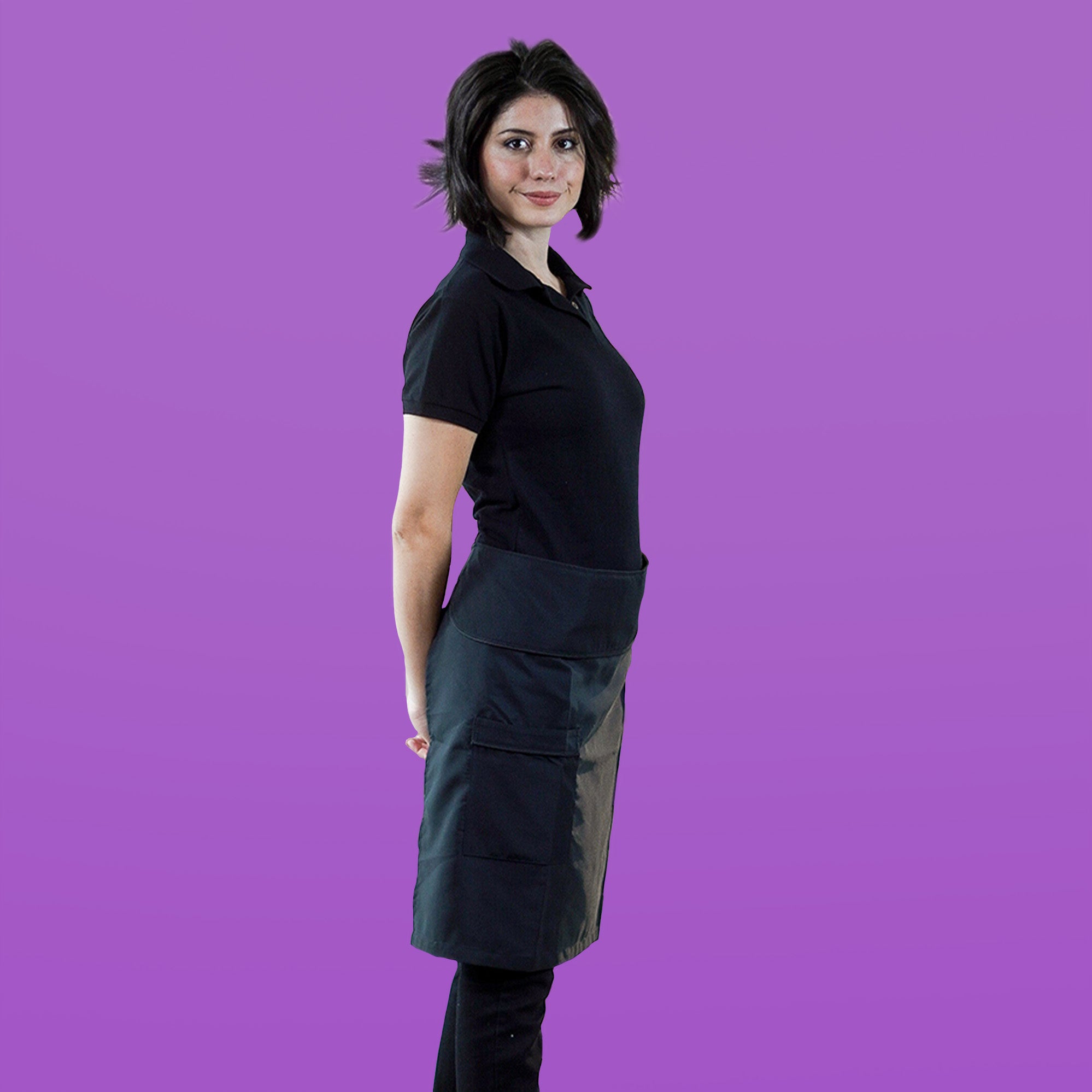 Polo + Jeans + Waist Apron Combo - Women
