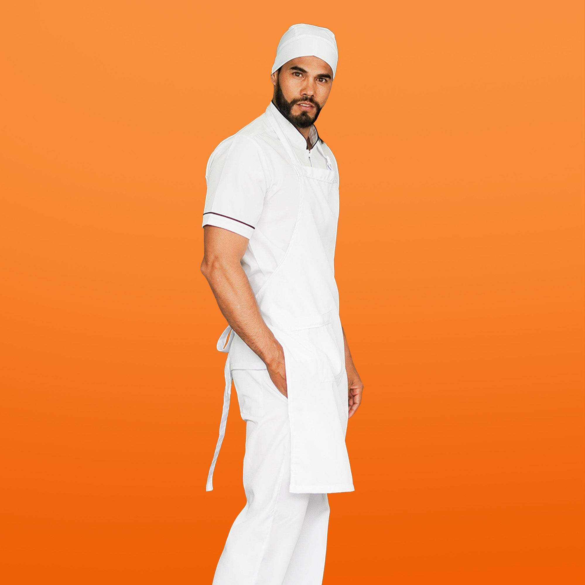 Anti-Fluid Combo Shirt + Pants + Apron + Cap - Men