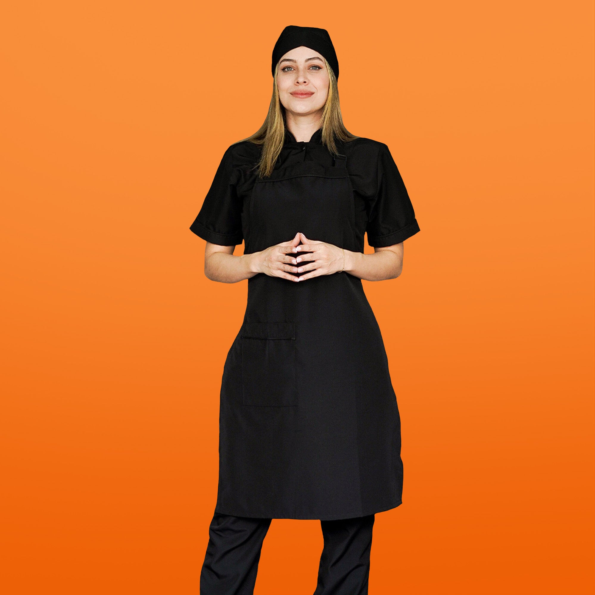 Anti-Fluid Combo Shirt + Pants + Apron + Cap - Women